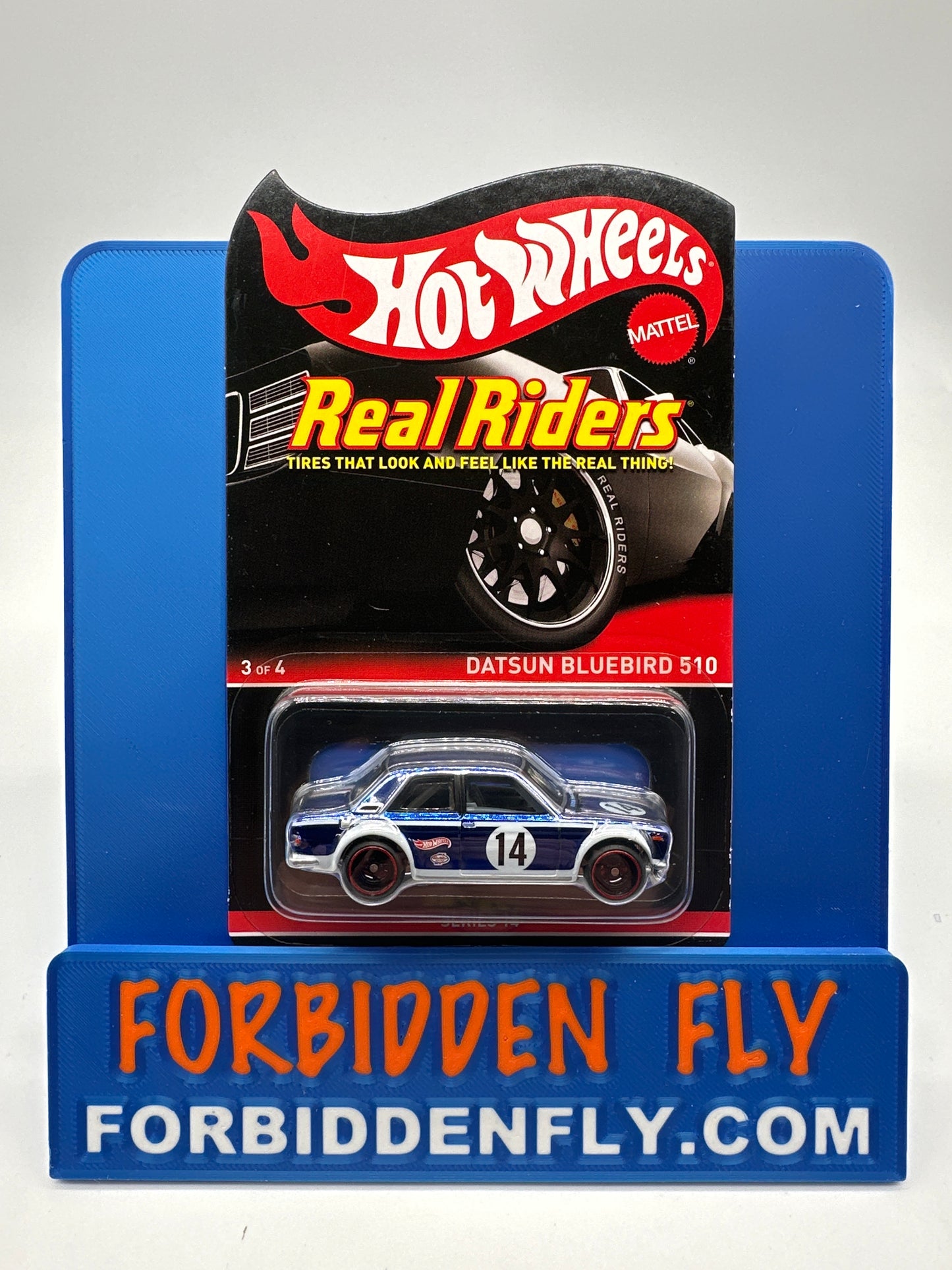 Hot Wheels RLC Red Line Club - Real Riders - Blue Datsun Bluebird 510