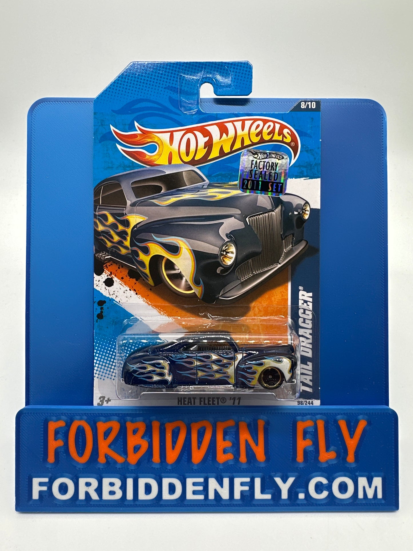 Hot Wheels 2011 Factory Sticker - Tail Dragger - Blue