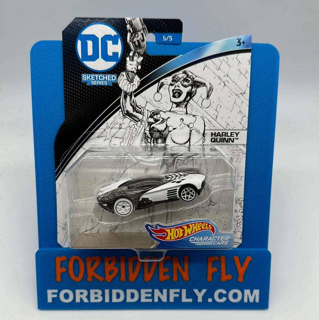 Hot Wheels Character Cars - 2018 DC Comics Sketched Series - Complete Set Of 5