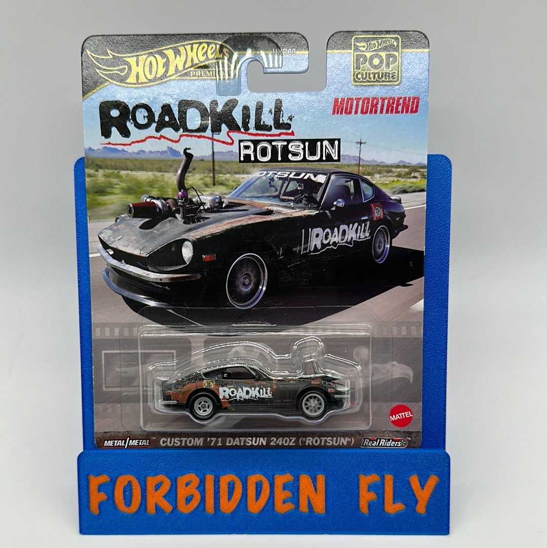 Hot Wheels Premium - Pop Culture 2024 Series Single - Motortrend Roadkill Rotsun Custom ‘71 Datsun 240Z