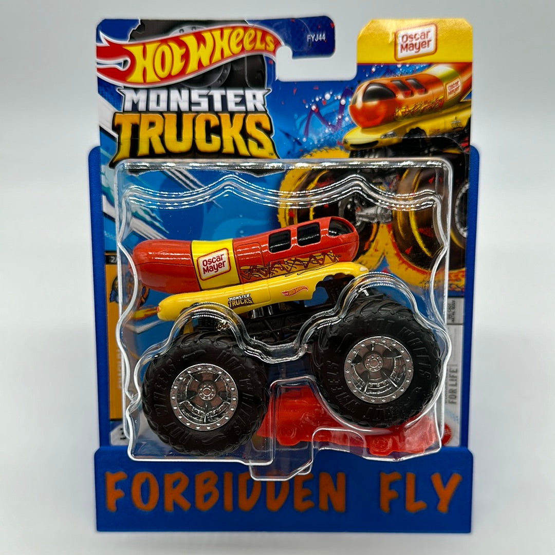Hot Wheels Monster Trucks - w/ Connect and Crash Car - Oscar Mayer Wienermobile