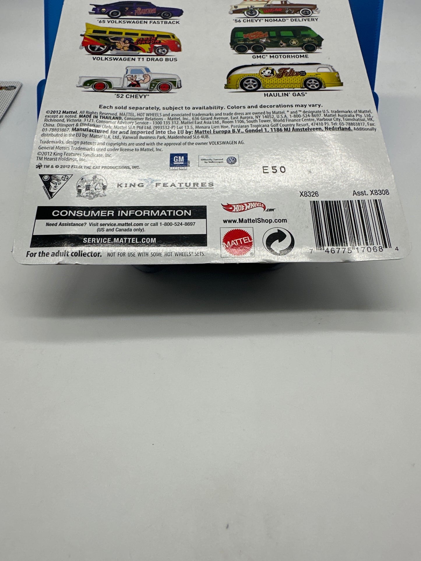 Hot Wheels Premium - Pop Culture 2012 Cartoon Series - Set of 6