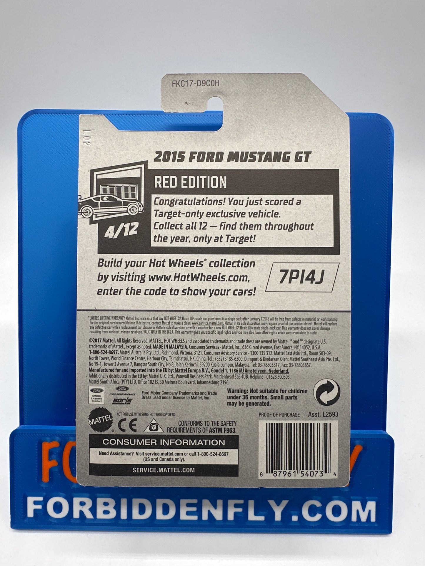 Hot Wheels 2018 Factory Stickered Target Exclusive Red Edition #4/12 - 2015 Ford Mustang GT