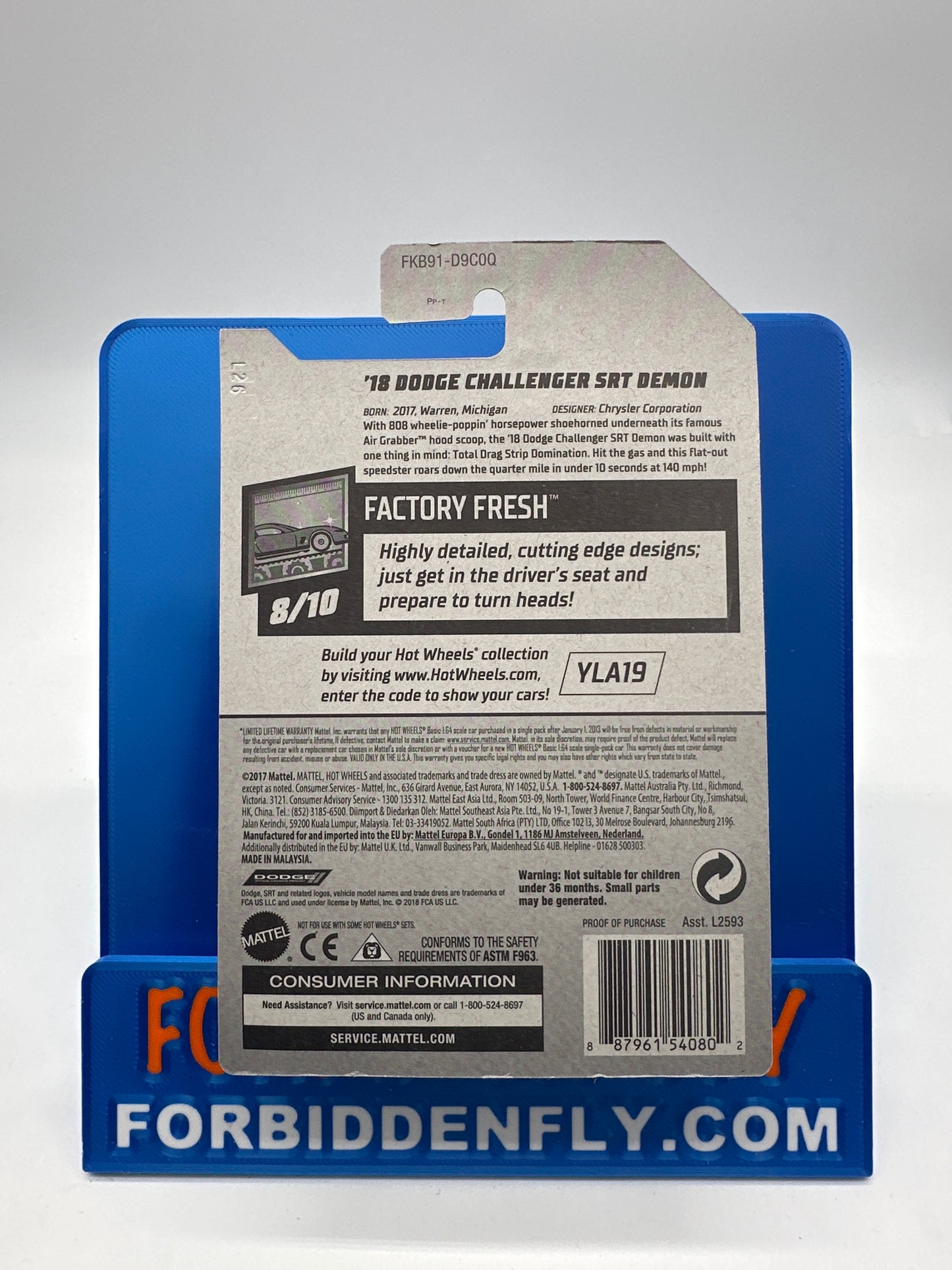 Hot Wheels Mainline - Factory Stickered 2018 - Exclusive Zamac Edition #16/18 - ‘18 Dodge Challenger SRT Demon