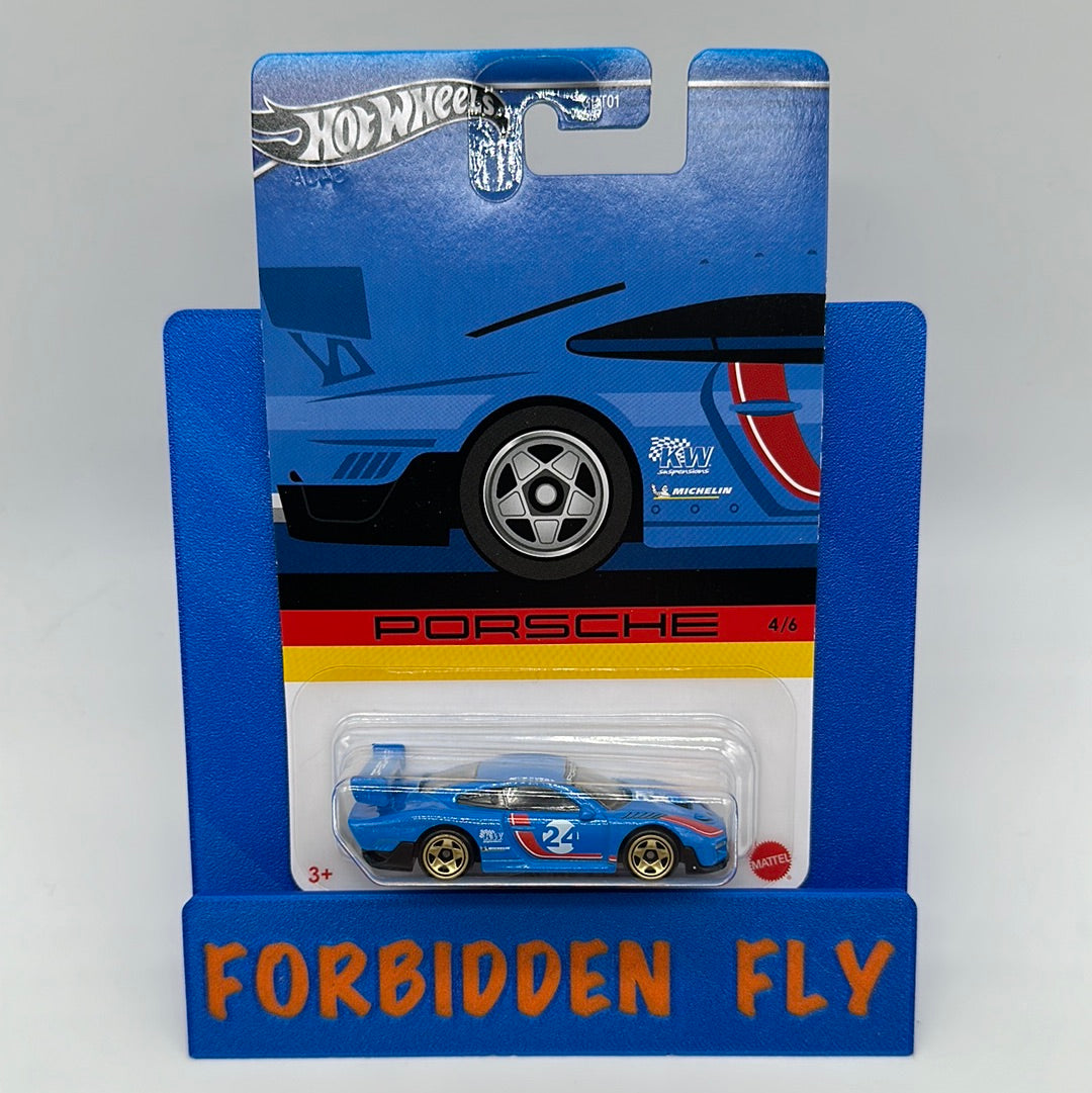 Hot Wheels 2024 Walmart Exclusive Silver Series Porsche Set - #4/6 - Blue Porsche 935