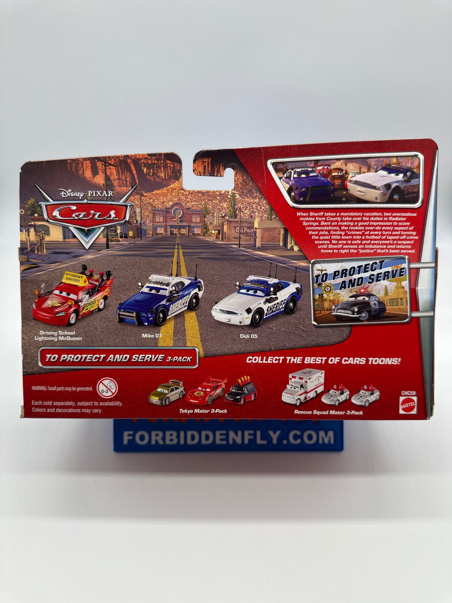 Disney Pixar Cars Movie - (Three) 3 Pack - To Protect And Serve - Driving School Lightning McQueen, Mike 07 and Didi 05