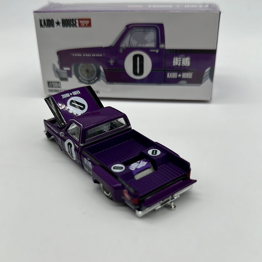 Kaido House (x MiniGT) - Regular Release #084 - Purple Chevrolet Silverado Dually Kaido V1