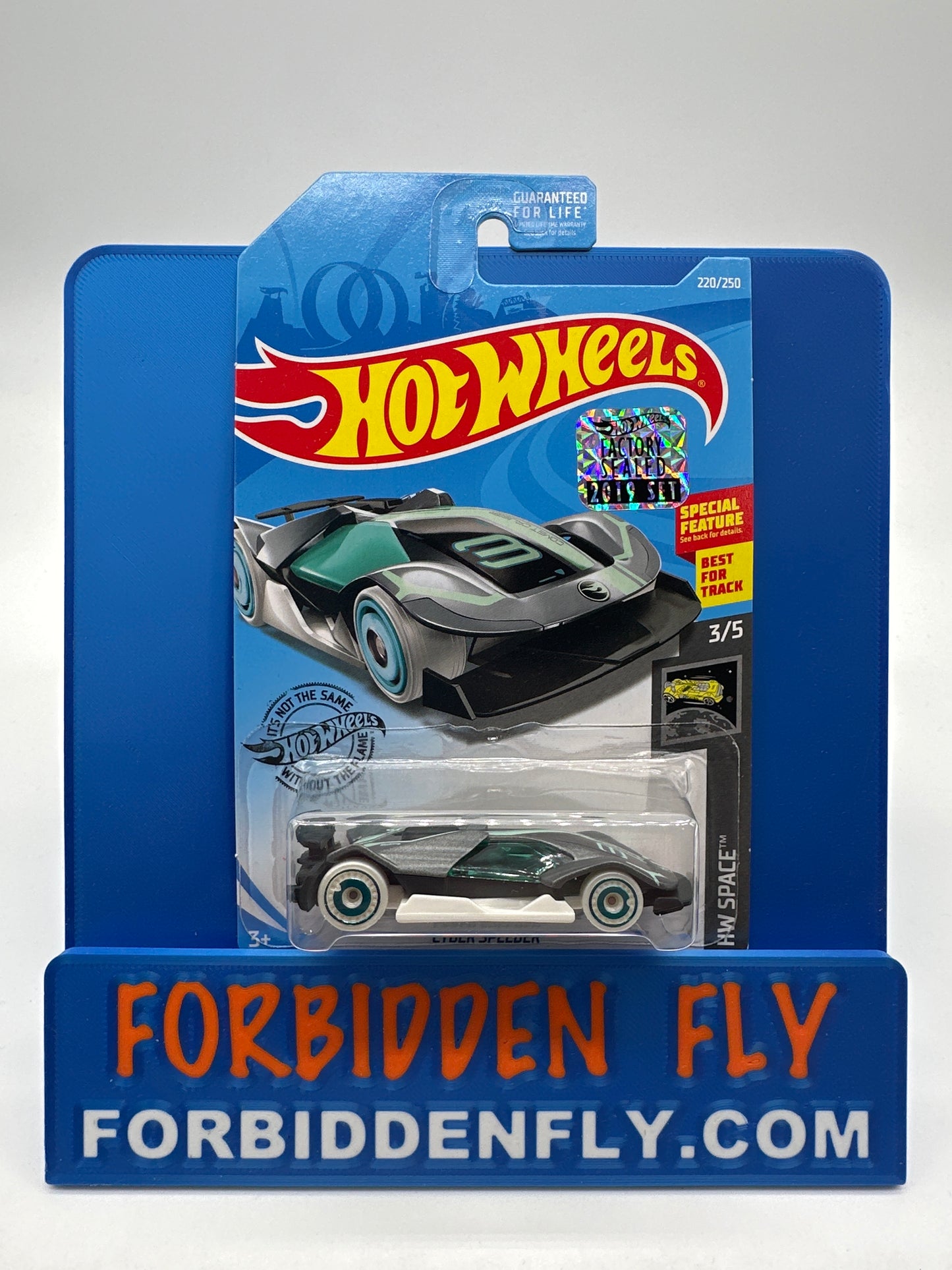 Hot Wheels 2019 Factory Stickered Regular Treasure Hunt - Cyber Speeder