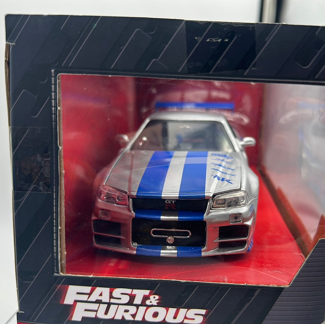 Jada 1:24 Scale - Fast and Furious - Brian’s Nissan Skyline GT-R (BNR34)