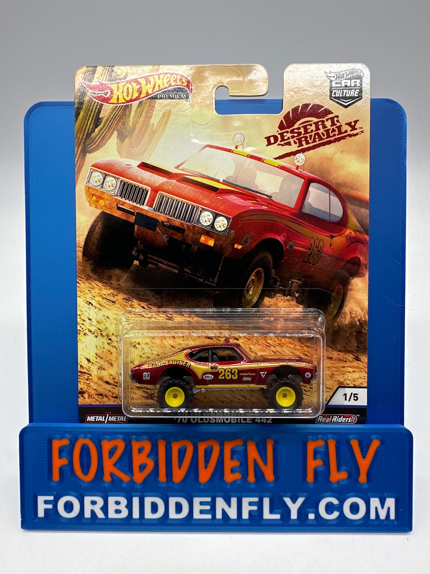 Hot Wheels Car Culture Premium - Desert Rally Series Single - #1/5 - ‘70 Oldsmobile 442