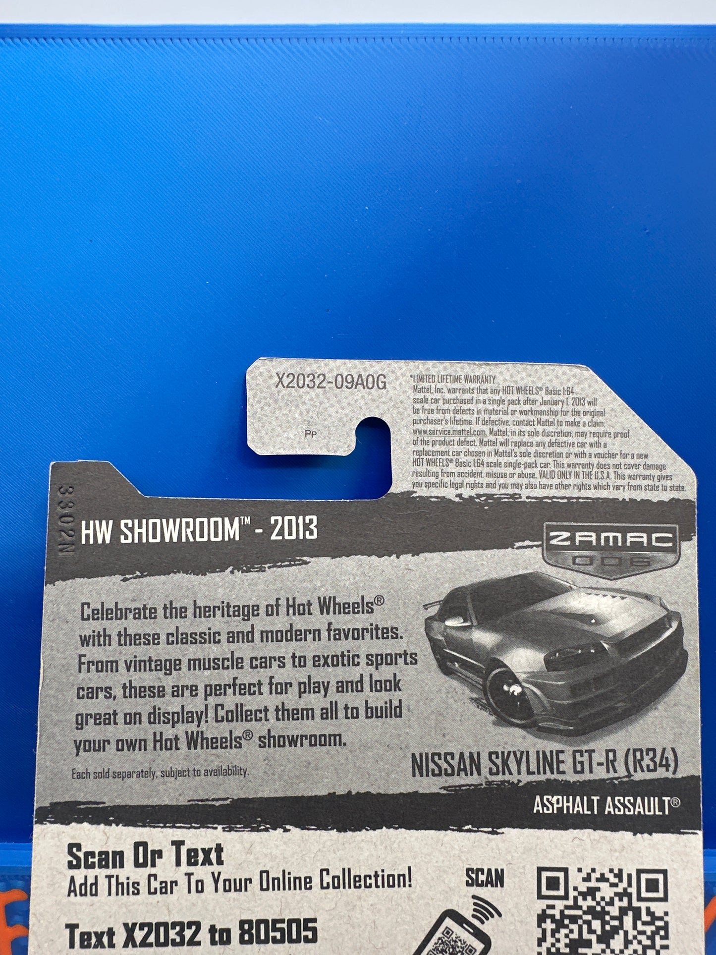Hot Wheels Mainline - 2013 HW Showroom - Nissan Skyline GT-R (R34) - Zamac Edition
