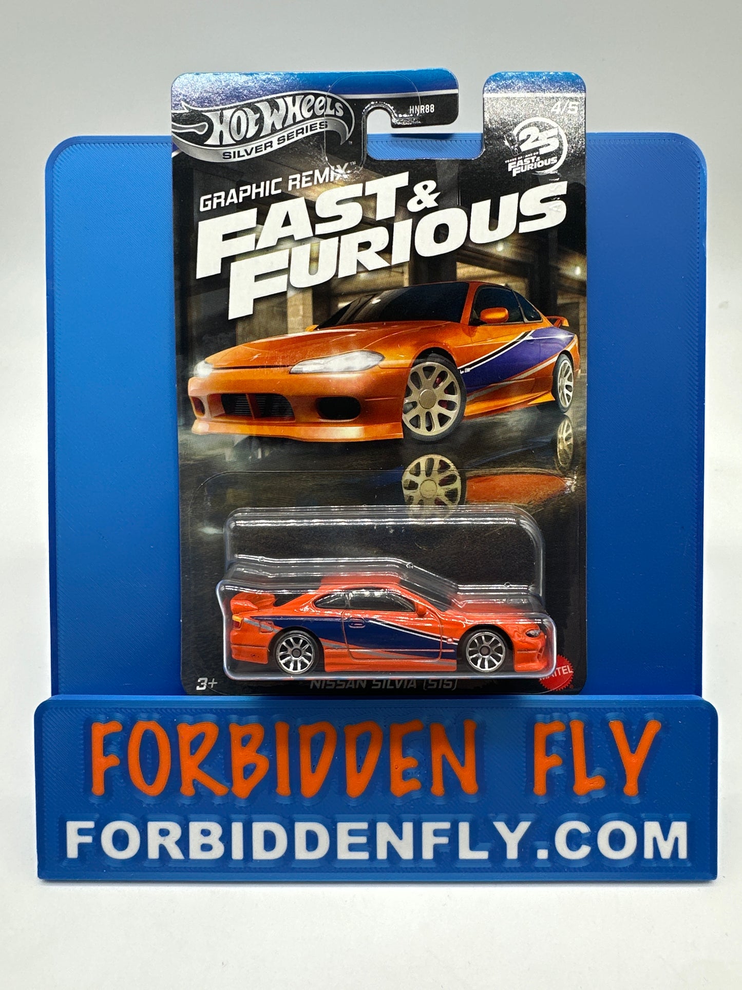 Hot Wheels 2025 Silver Series - Walmart Exclusive - Fast & Furious Graphic Remix Series - #4/5 Nissan Silvia (S15)