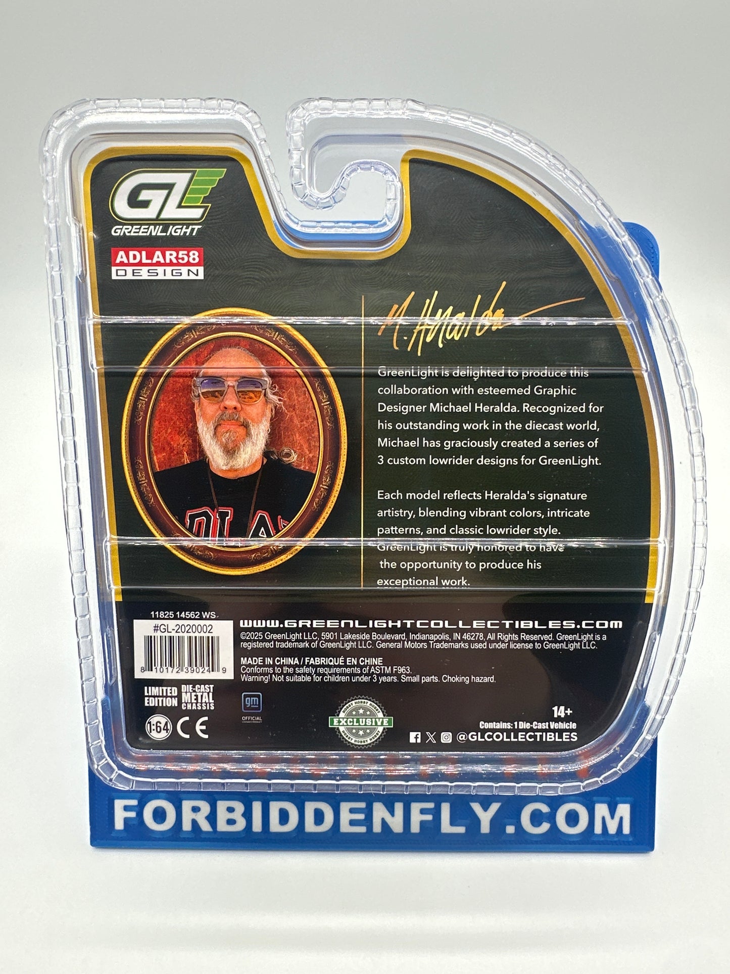 GreenLight - 2026 Hobby Exclusive Artisan Collection Lowrider - #2020002 - Michael Heralda Adlar58 Design 1970 Chevrolet Monte Carlo - Chase Edition