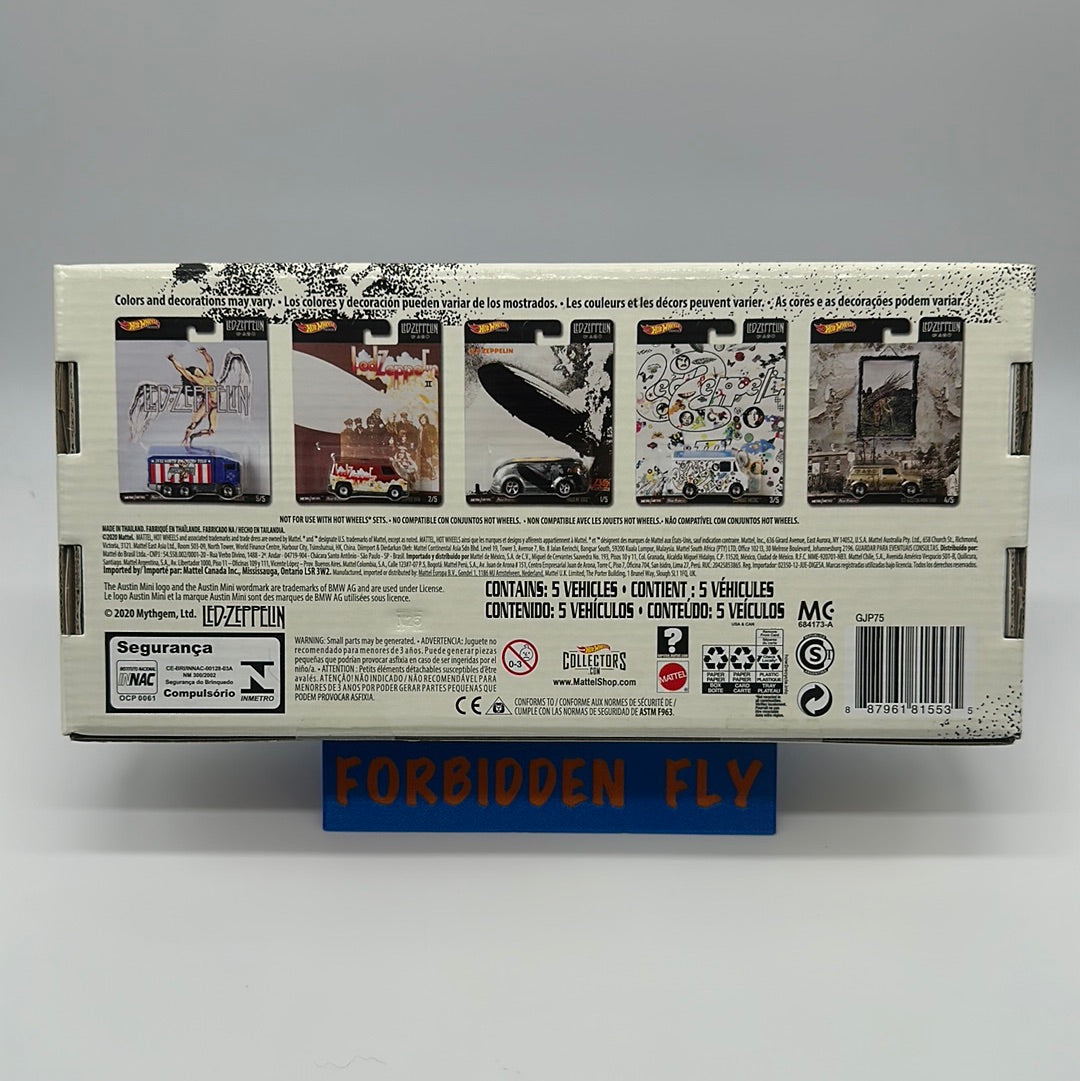 Hot Wheels Premium - Pop Culture Led Zeppelin Series - Sealed Boxed Set of 5