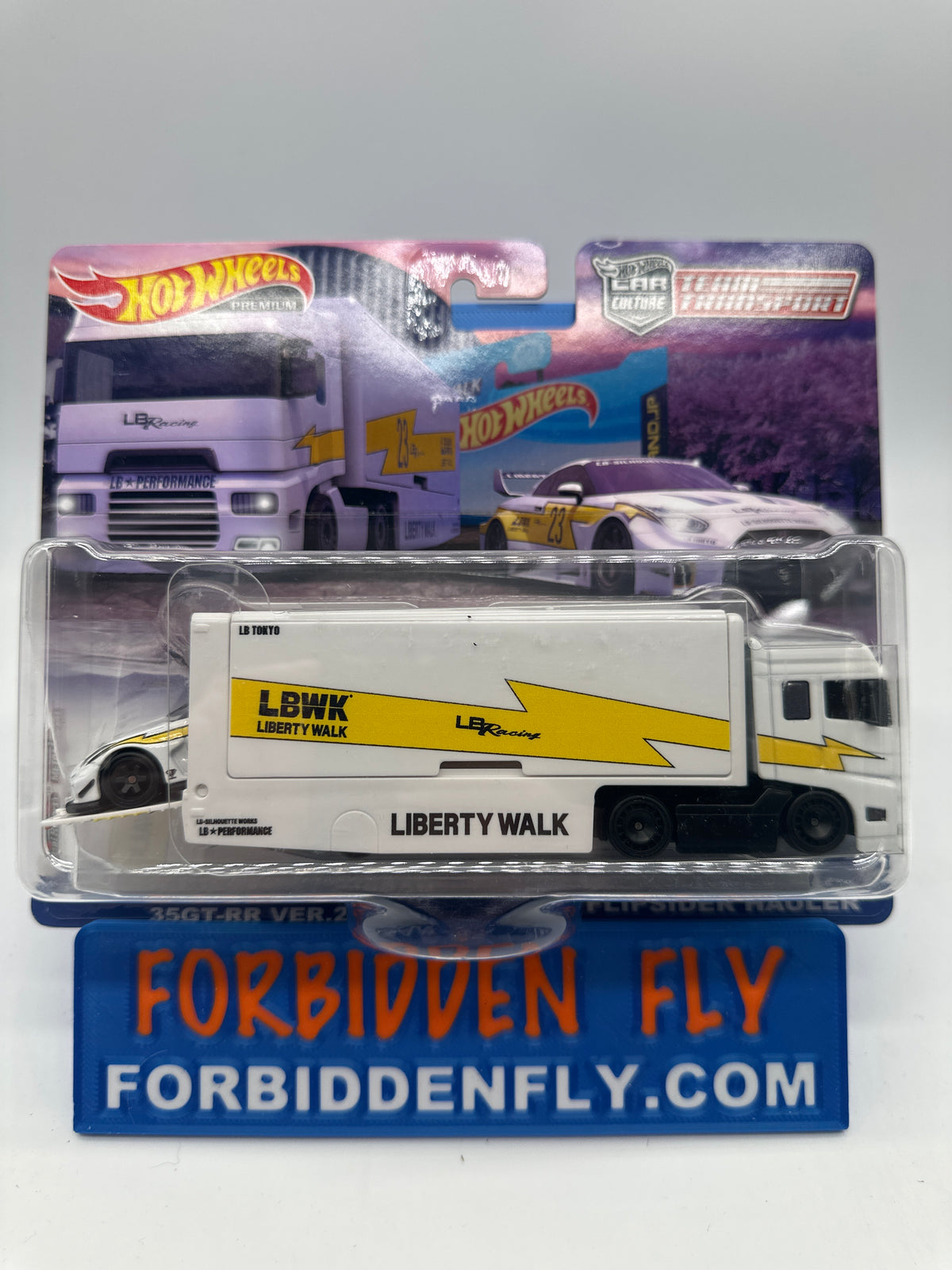 Hot Wheels Car Culture Team Transport - #56 - LB-Silhouette GT Nissan 35GT-RR Ver 2 & Flipsider Hauler
