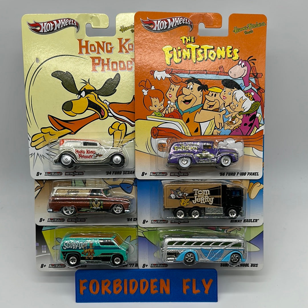 Hot Wheels Premium - Pop Culture Hannah Barbera Presents Series - Set of 6
