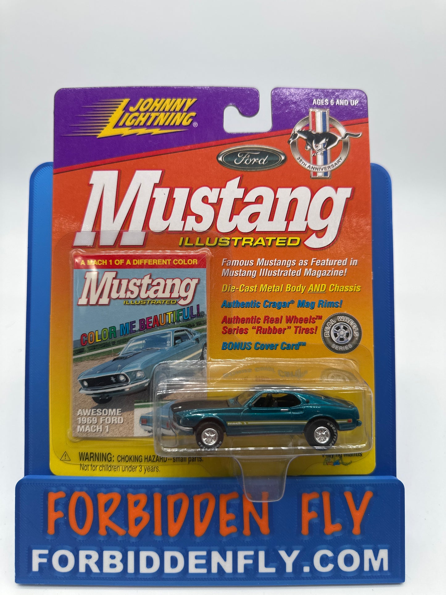 Johnny Lightning - Mustang Illustrated Series - 1969 Mustang Mach 1 - Teal
