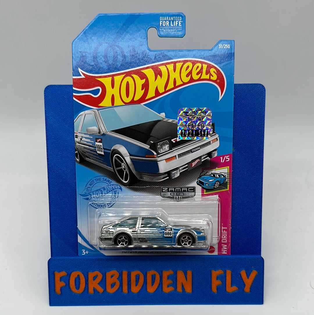 Hot Wheels 2021 Factory Stickered Zamac Walmart Exclusive - Toyota AE86 Sprinter Trueno