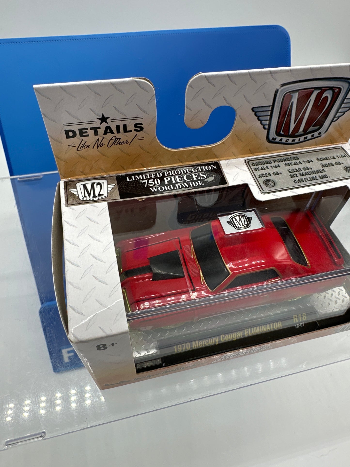 M2 Machines Acrylic Boxed Car - Ground Pounders Series R18 - 1970 Mercury Cougar Eliminator - Chase