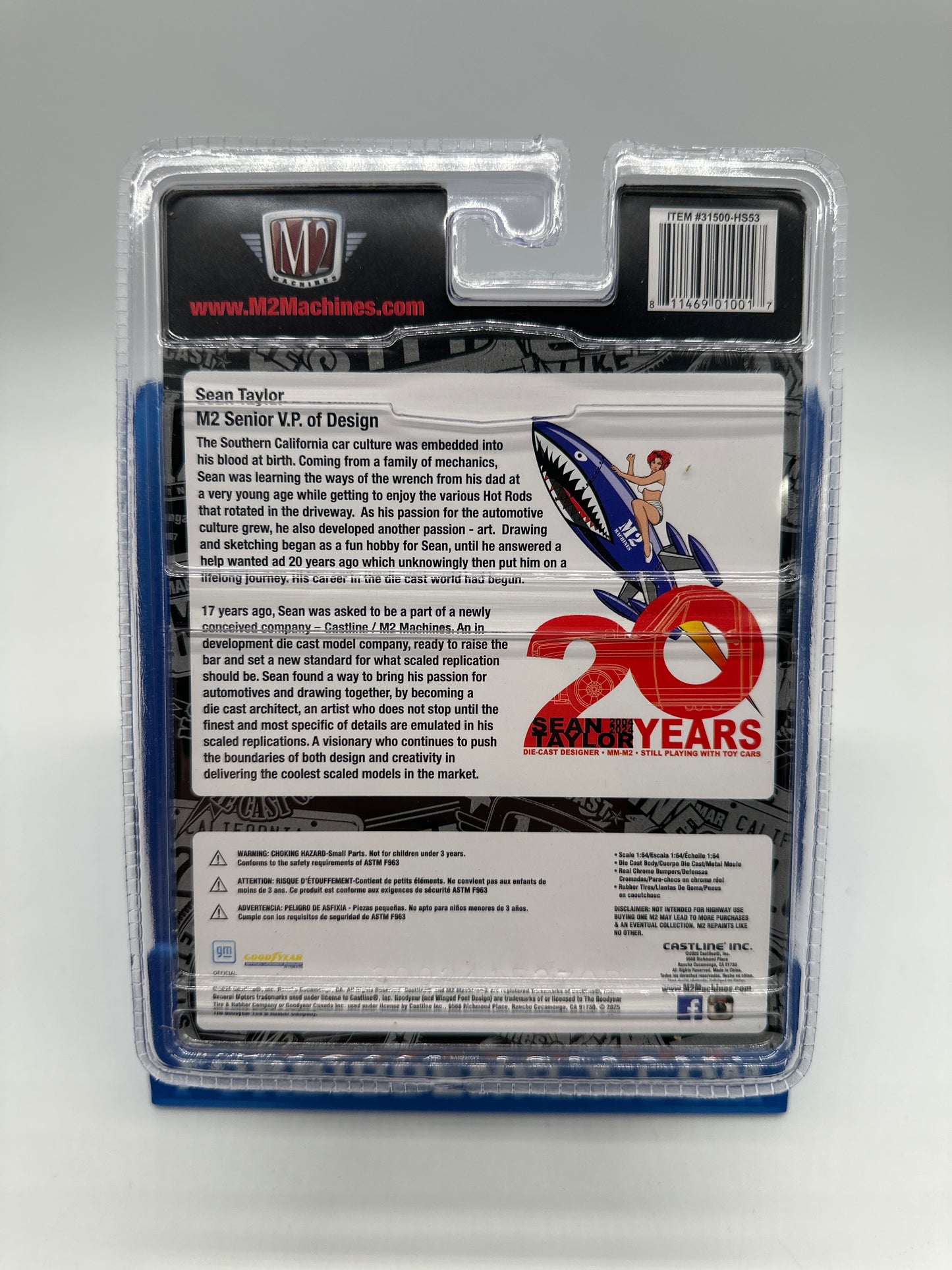 M2 Machines Sean Taylor 20 Years Acrylic - HS53 - Blue 1973 Chevrolet Cheyenne Super 10 - Chase