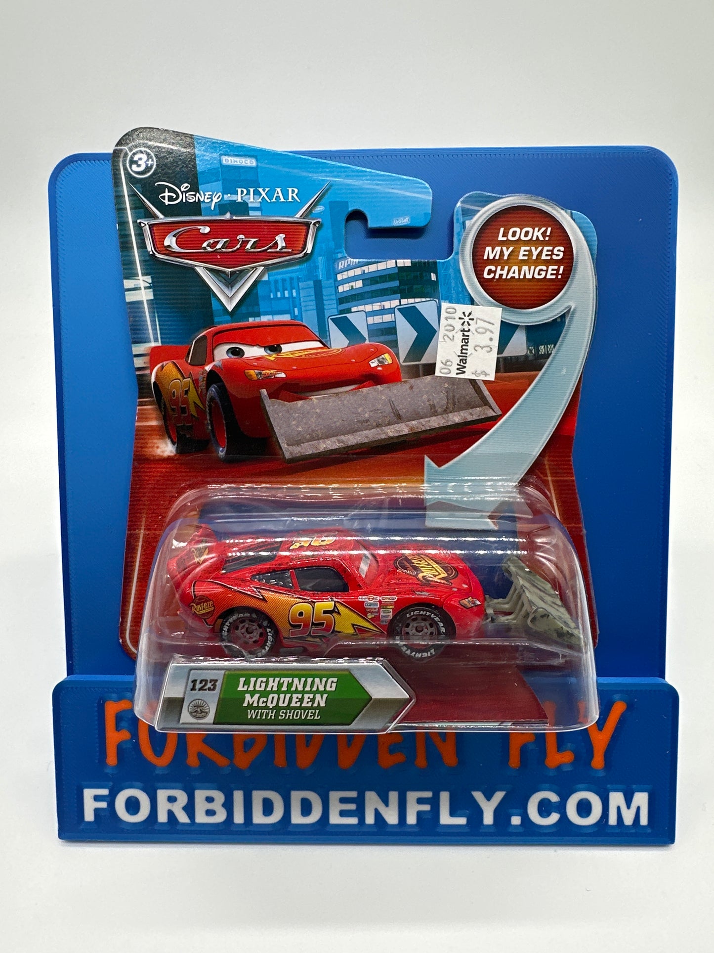 Disney Pixar Cars Movie - Eye Changing Lightning McQueen with Shovel