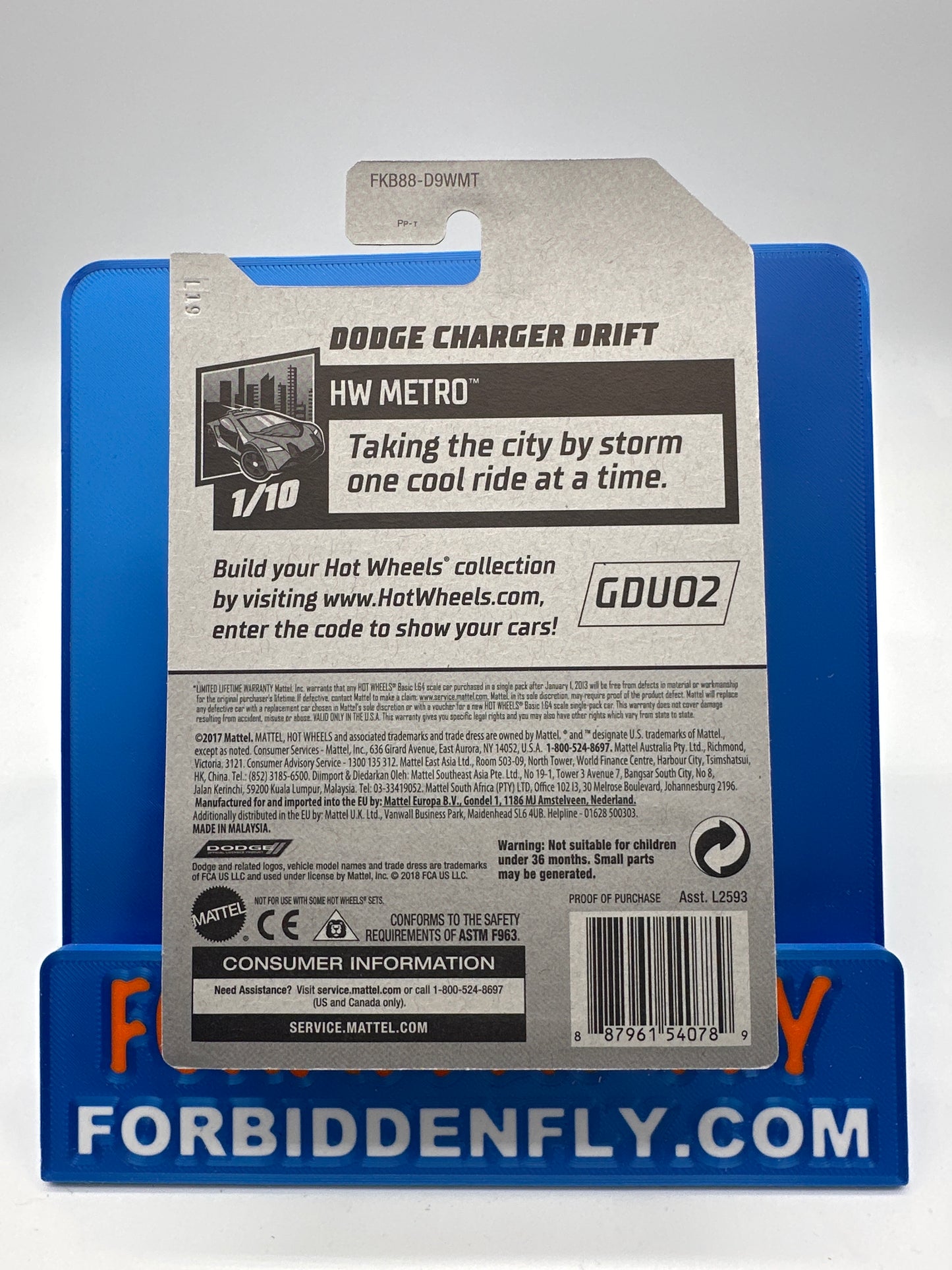 Hot Wheels Mainline - Factory Stickered 2018 - Exclusive Zamac Edition #13/18 - Dodge Charger Drift