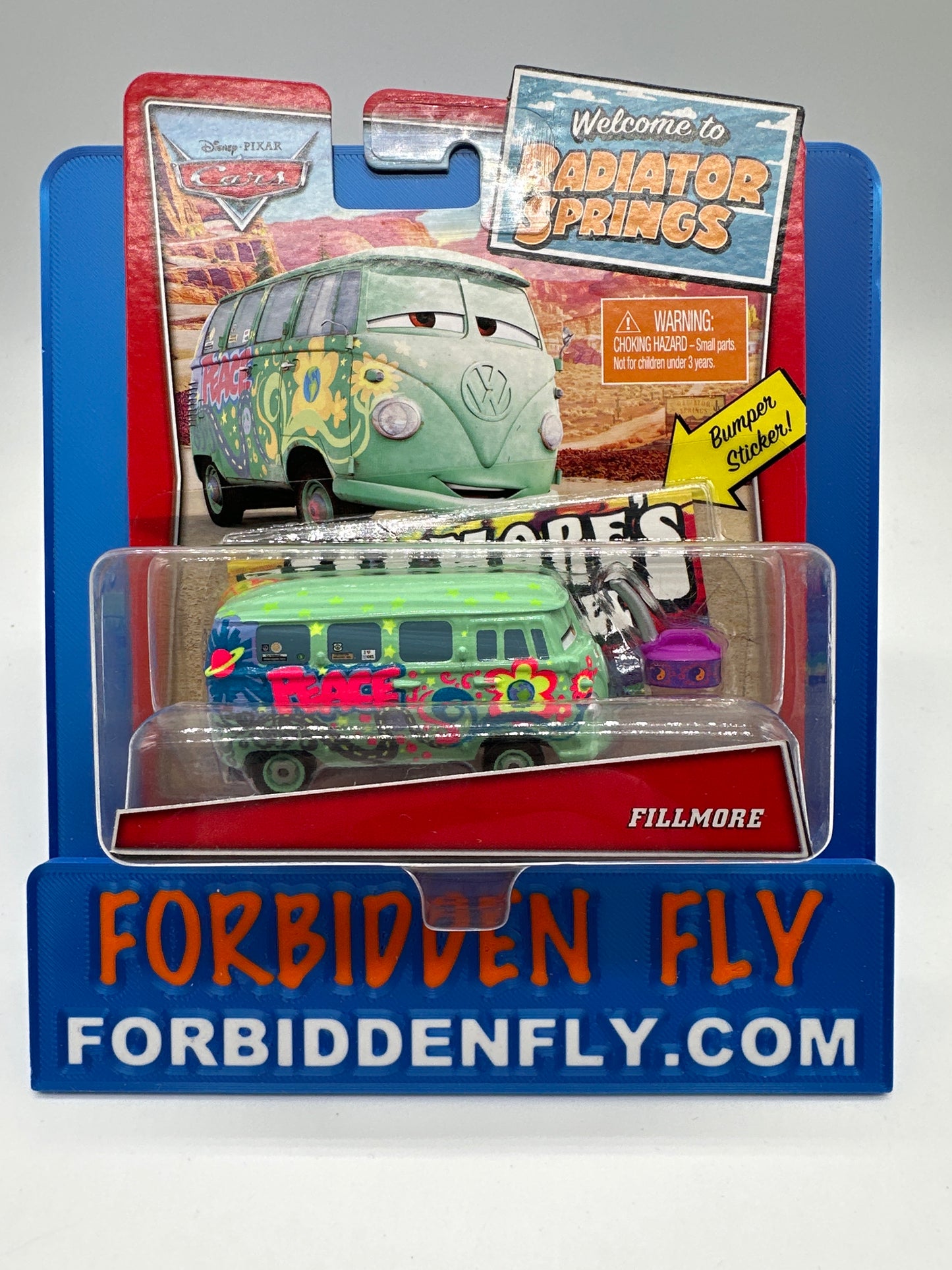 Disney Pixar Cars Movie - Welcome To Radiator Springs Card Series - Fillmore With Bumper Sticker