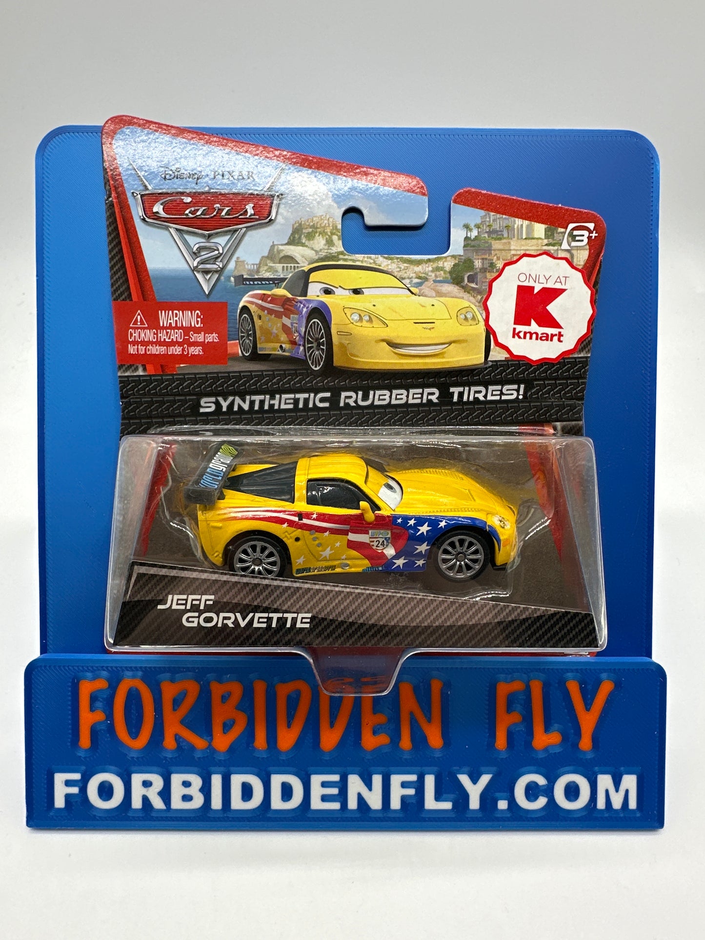Disney Pixar Cars Movie - K Mart Exclusive - Jeff Gorvette with Synthetic Rubber Tires