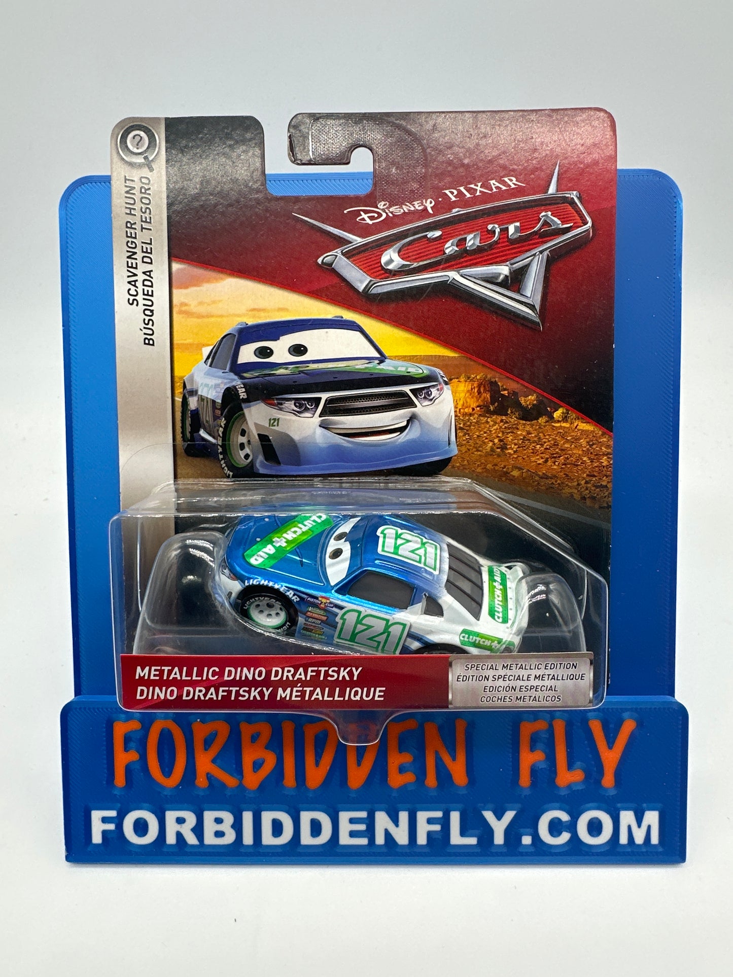 Disney Pixar Cars Movie - Scavenger Hunt Chase - Metallic Dino Draftsky