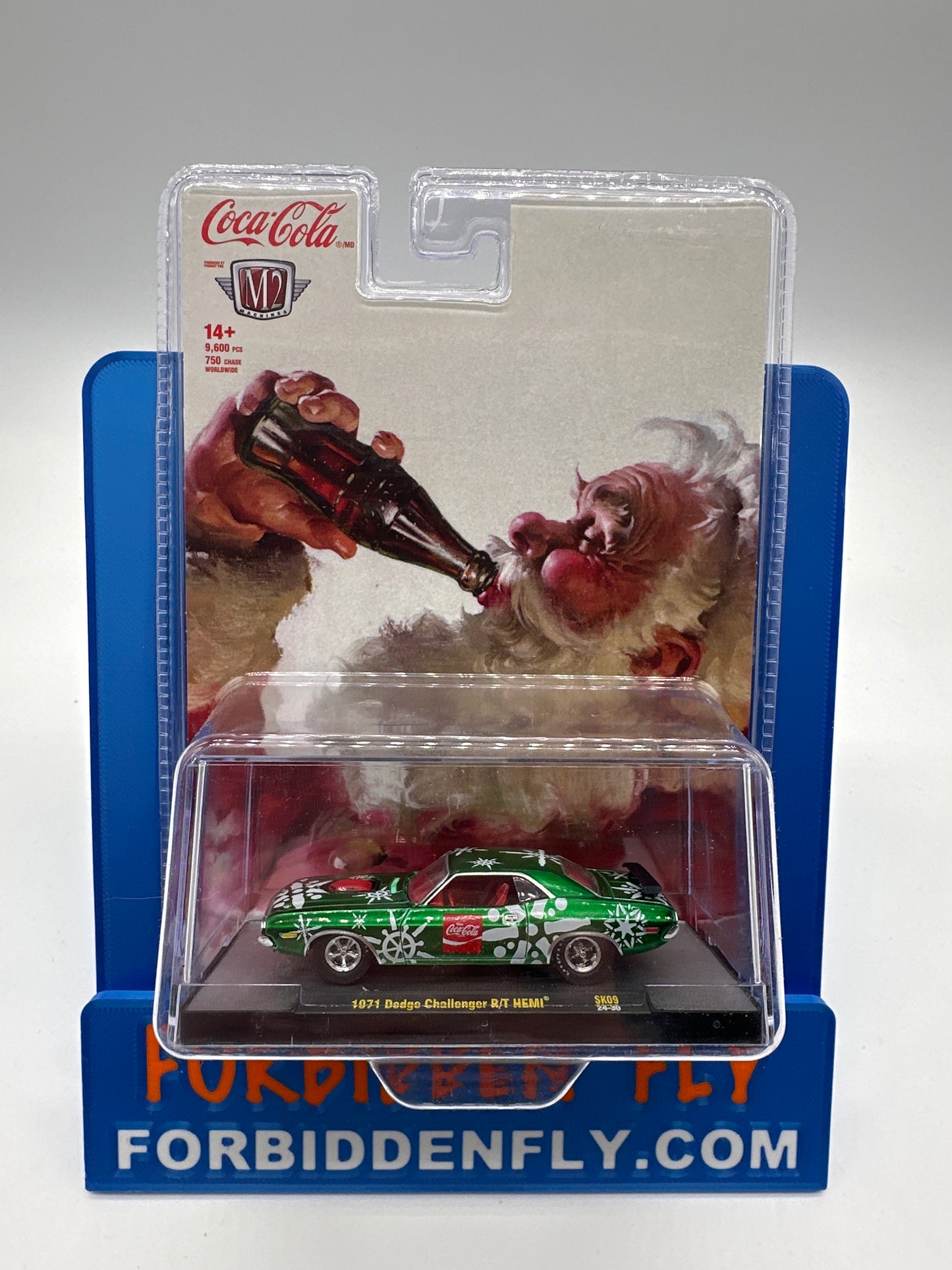 M2 Machines 2024 Coca-Cola Holiday Acrylic - SK09 - 1971 Dodge Challenger RT Hemi