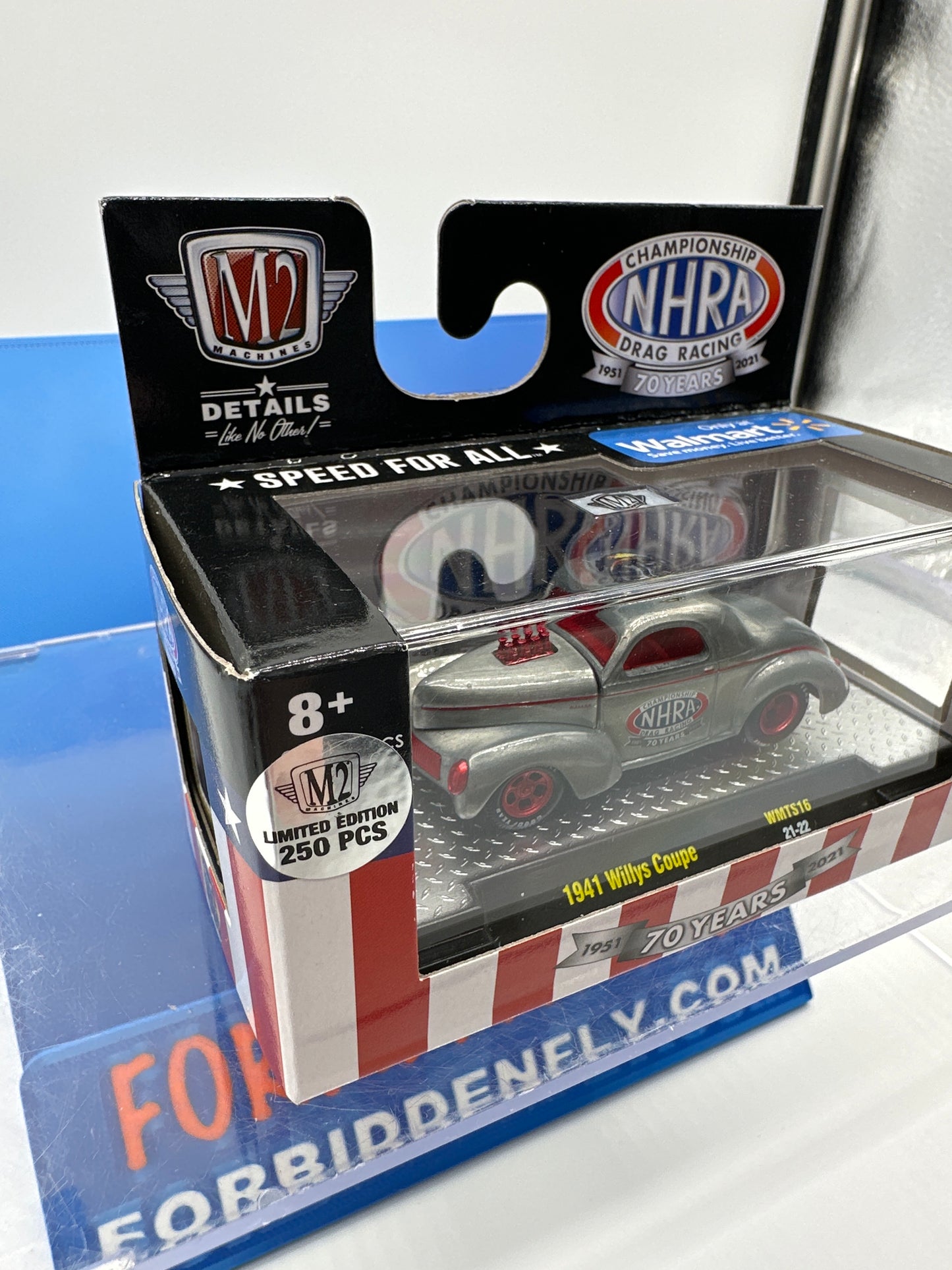 M2 Machines Acrylic Boxed Car - NHRA Championship Drag Racing Series WMTS16 - 1941 Willy’s Coupe - Raw Chase