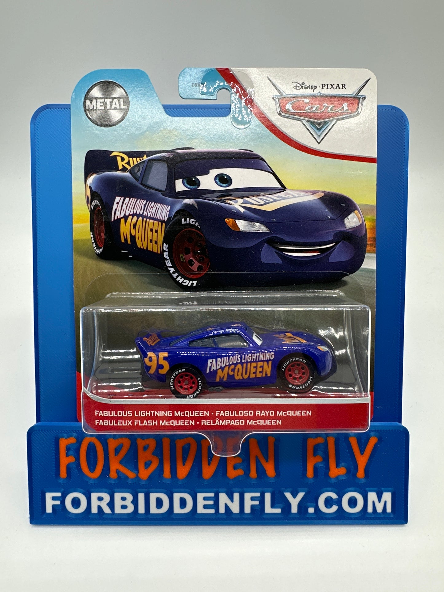 Disney Pixar Cars Movie - Metal Logo Card Release - Fabulous Lightning McQueen