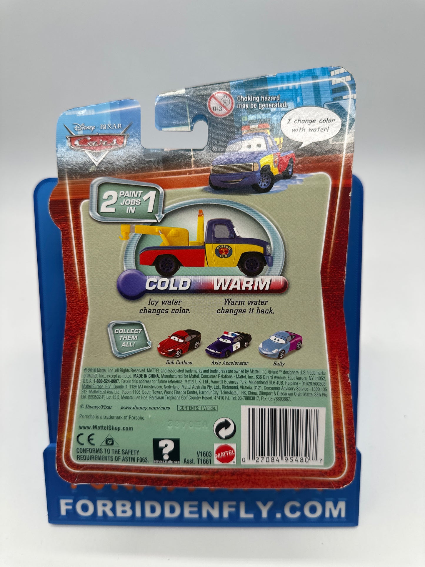 Disney Pixar Cars Movie - 2010 Color Changers - Red to Yellow Race Tow Truck Tom