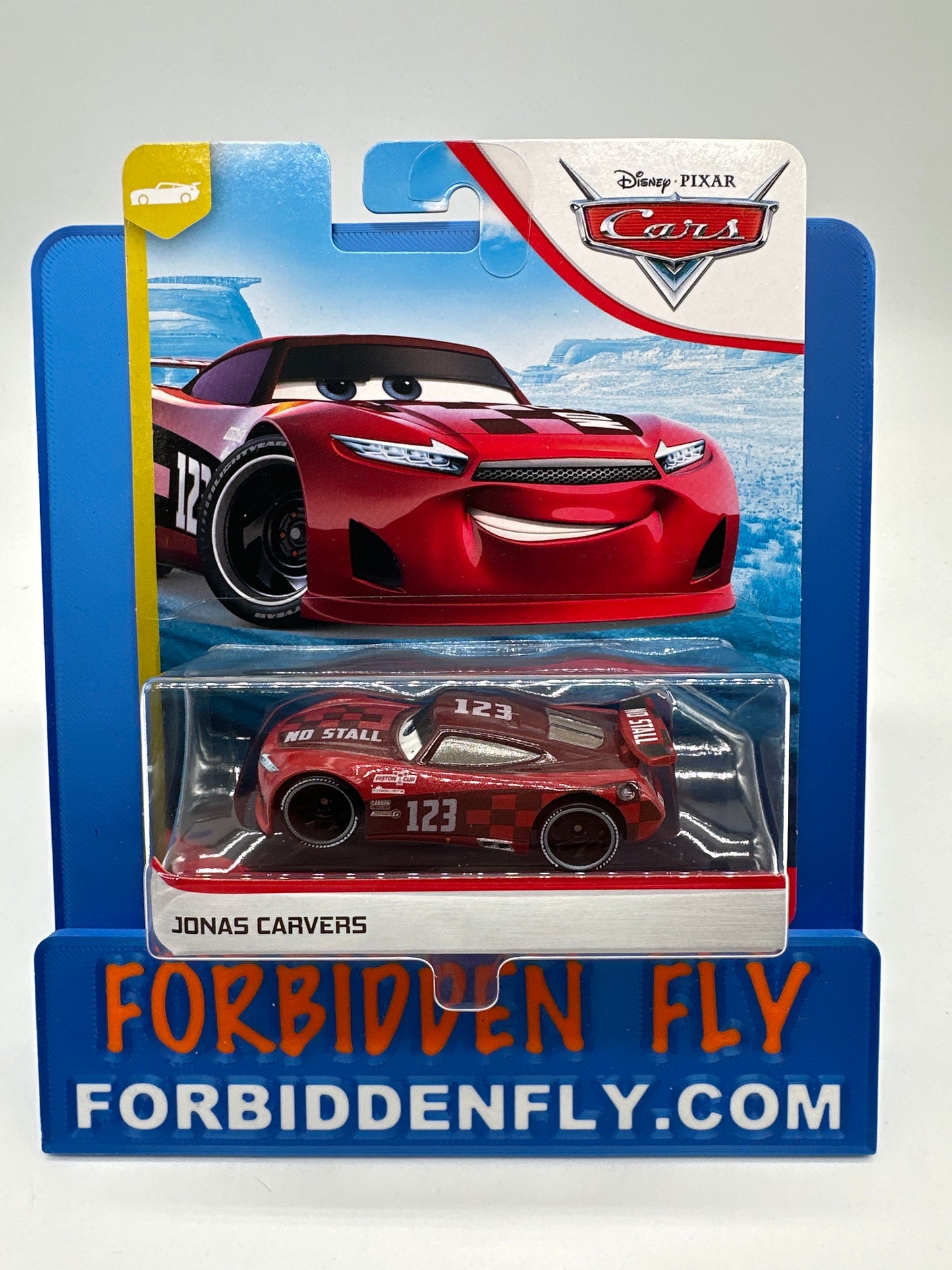 Disney Pixar Cars Movie - Next Gen Piston Cup Racers Series - #123 Jonas Carvers (No Stall)