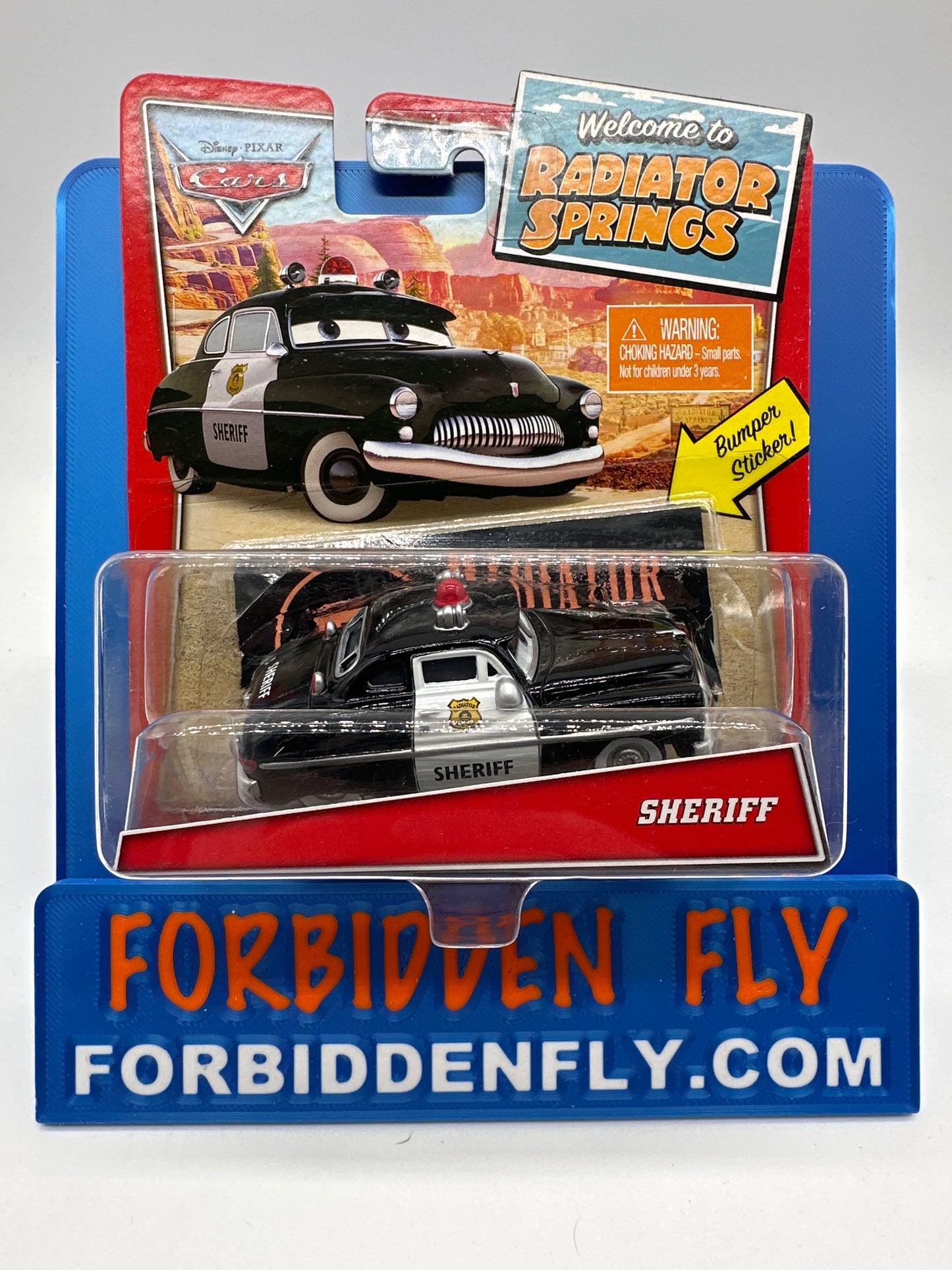 Disney Pixar Cars Movie - Welcome To Radiator Springs Card Series - Sheriff With Bumper Sticker