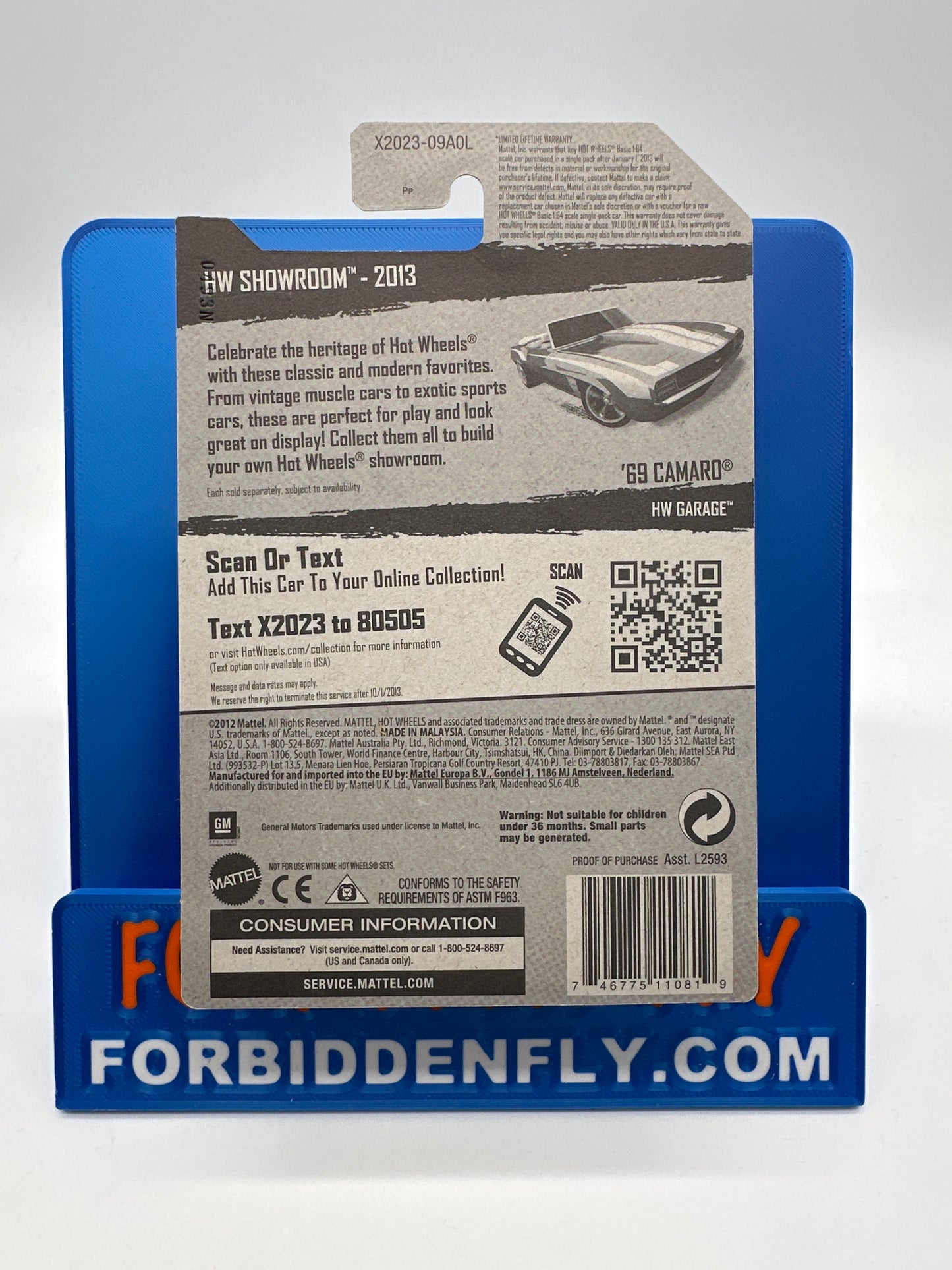 Hot Wheels 2013 L Case Super Treasure Hunt - ‘69 Camaro