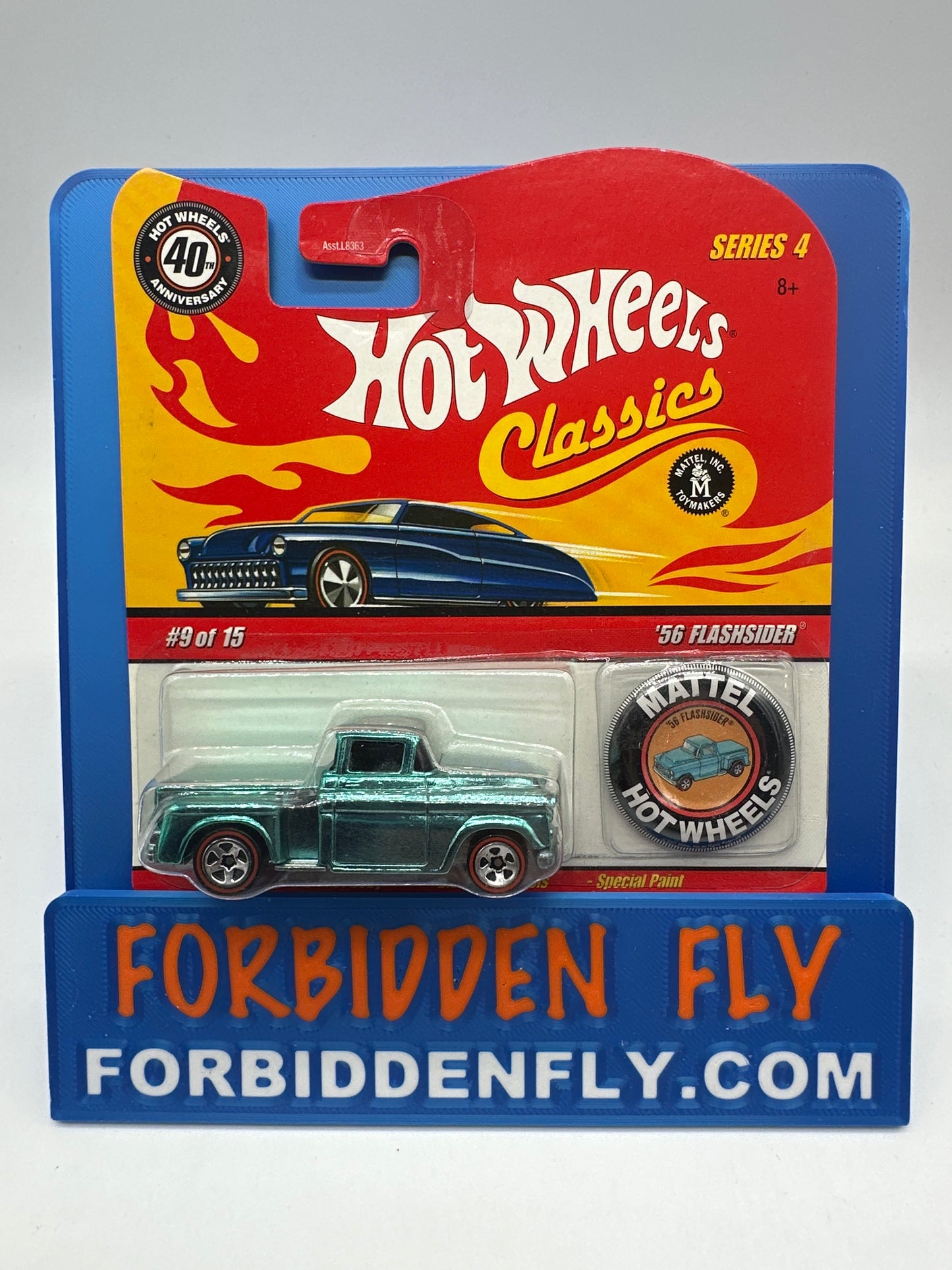 Hot Wheels Classics - Series 4 #9 of 15 - Aqua ‘56 Flashsider w/ Button