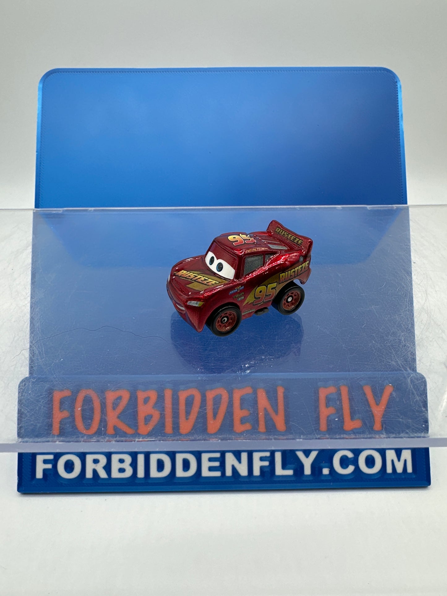 Disney Pixar Cars Movie Metal Mini Racers - Metallic Rusteze Rust-Eze Lightning McQueen (Loose)