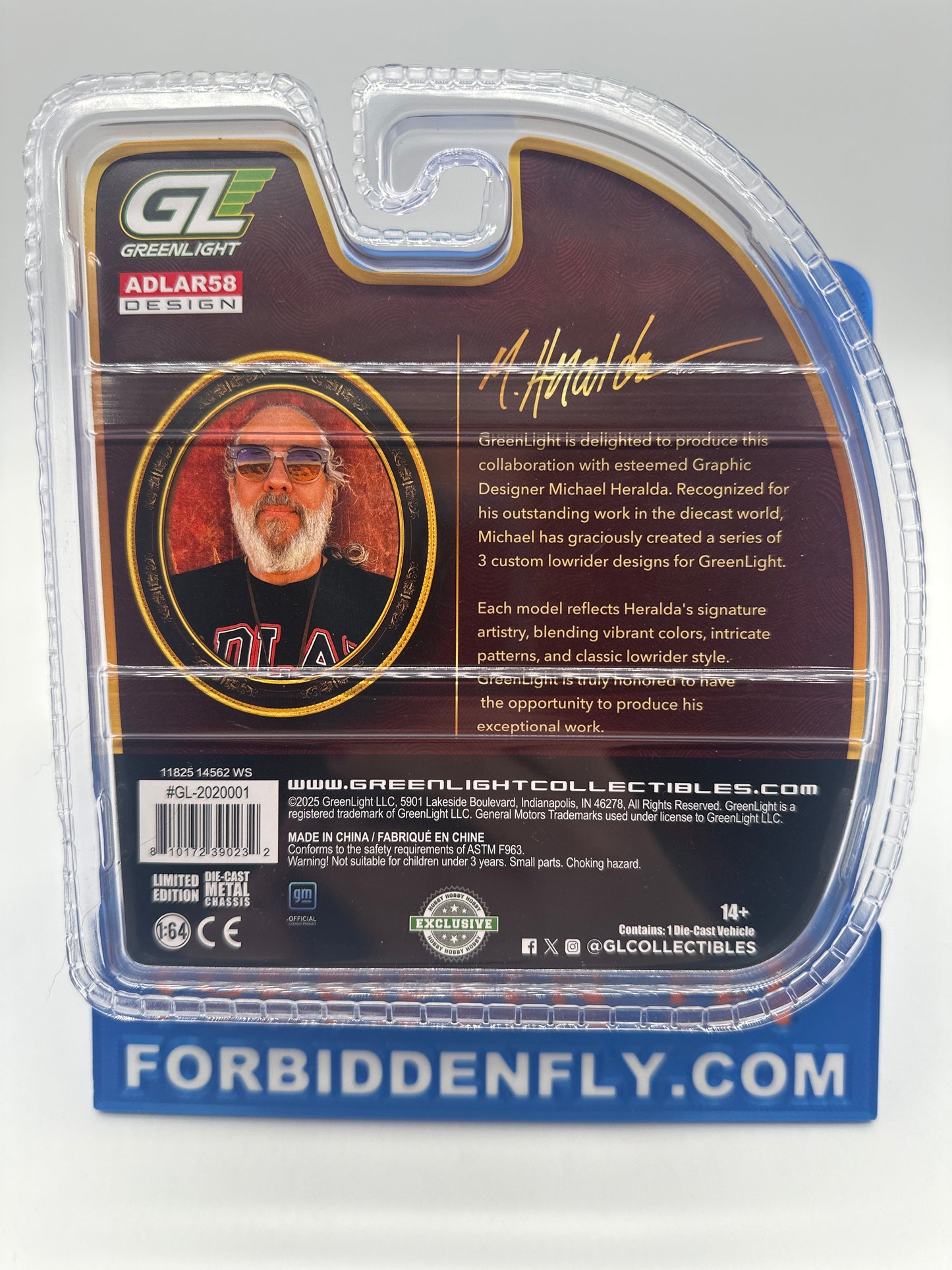 GreenLight - 2026 Hobby Exclusive Artisan Collection Lowrider - #2020001 - Michael Heralda Adlar58 Design 1963 Chevrolet Impala Lowrider - Chase Edition