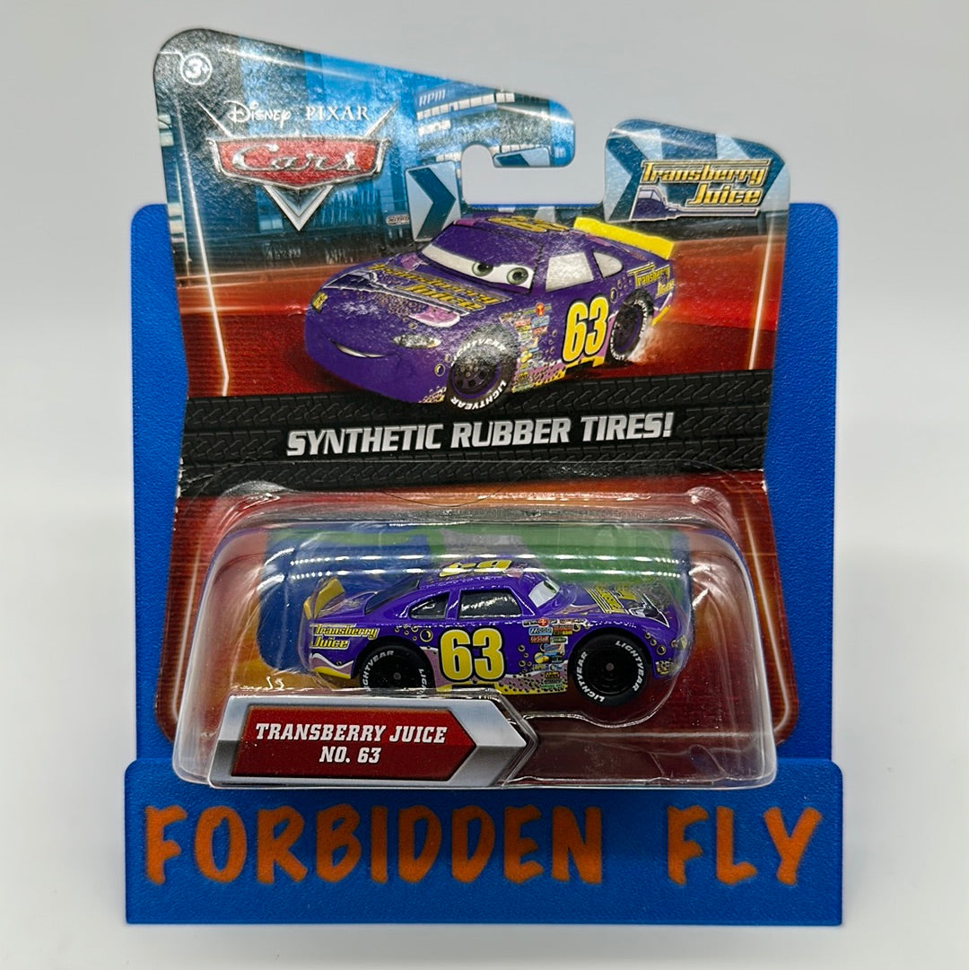 Disney Pixar Cars Movie - Piston Cup Racer w/ Synthetic Rubber Tires #63 Transberry Juice