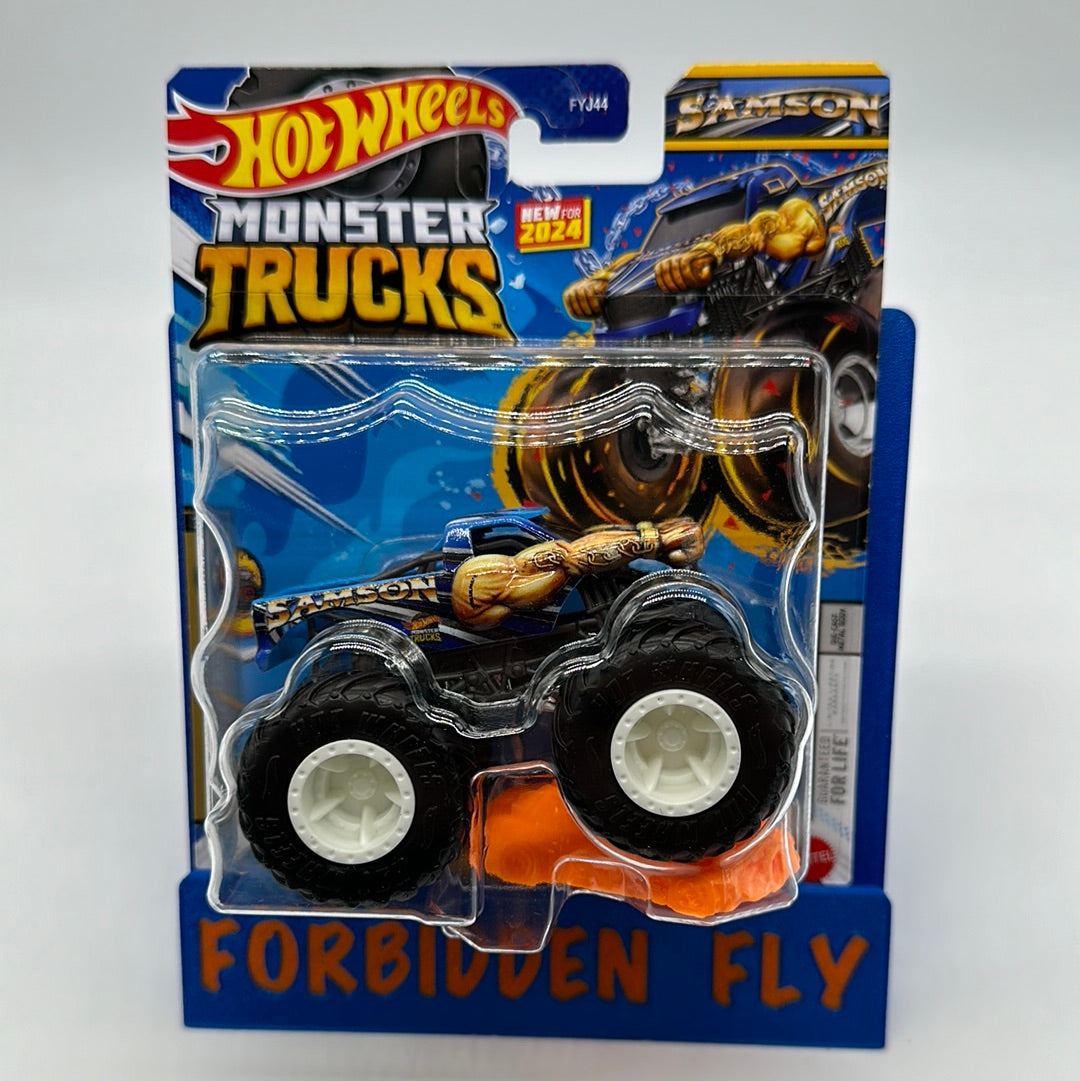 Hot Wheels Monster Trucks - w/ Connect and Crash Car - Samson - New For 2024