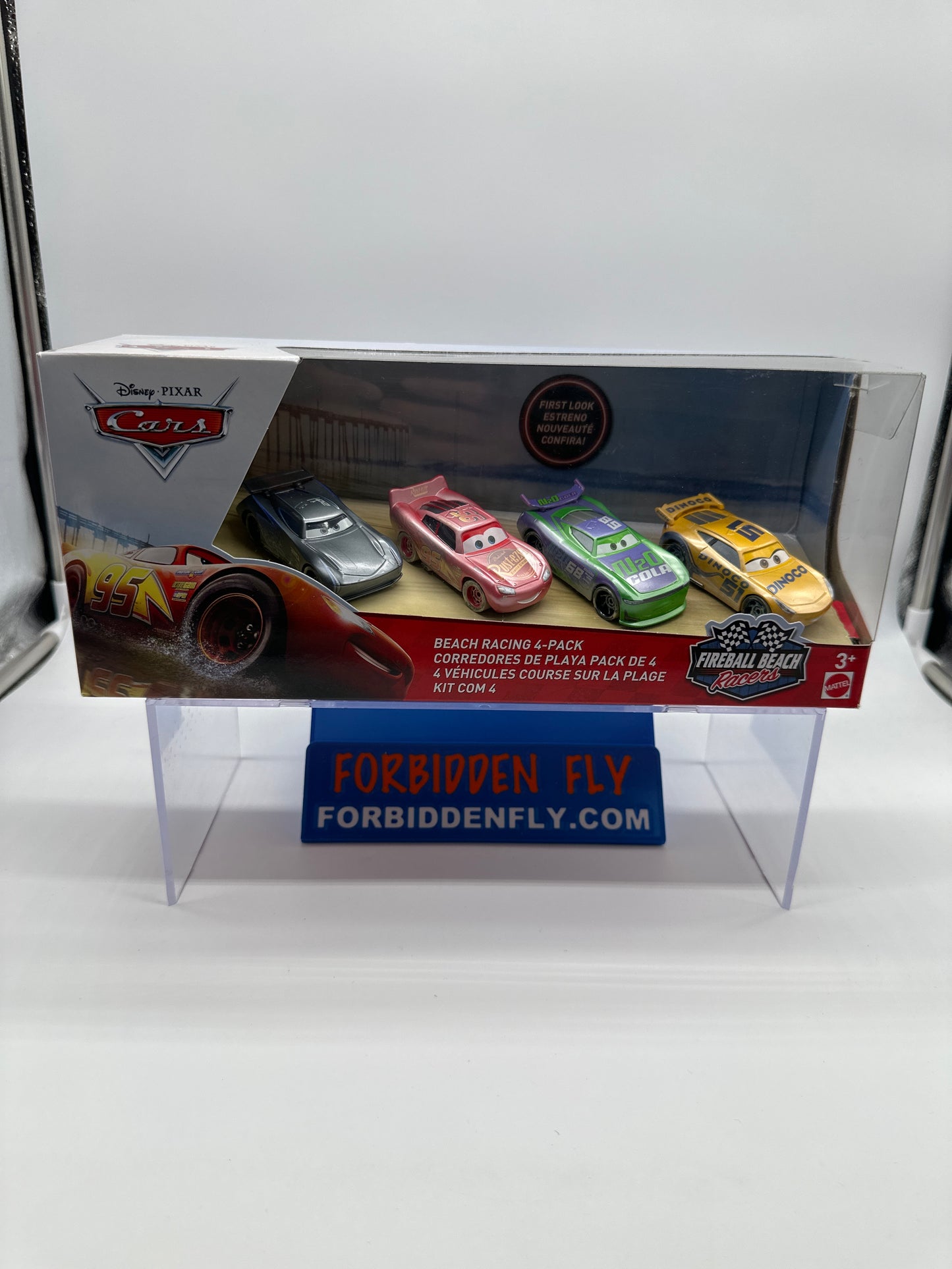 Disney Pixar Cars Movie - Fireball Beach Racing (Four) 4 Pack - Jackson Storm, Lightning McQueen, H.J. Hollis and Dinoco Cruz Ramirez