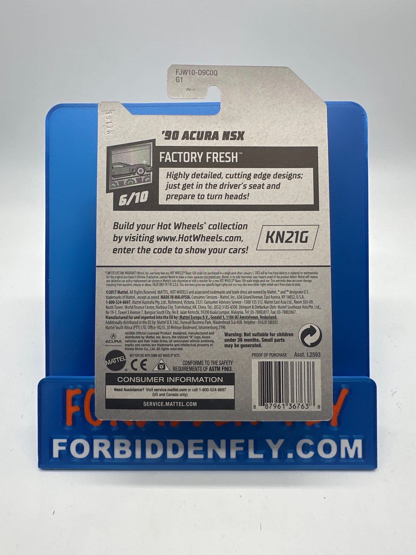 Hot Wheels Mainline - Factory Stickered 2018 - ‘90 Acura NSX