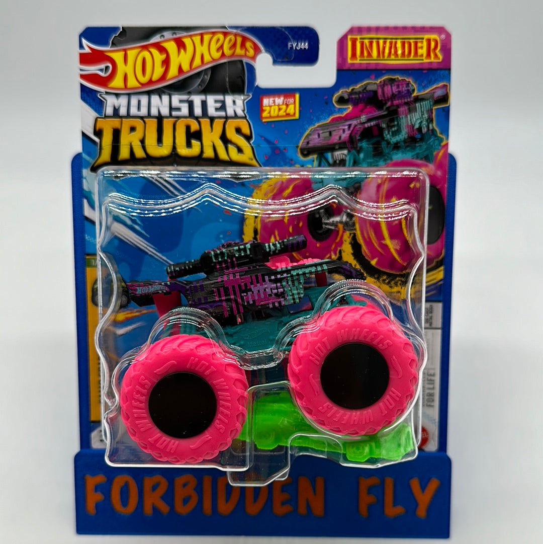 Hot Wheels Monster Trucks - w/ Connect and Crash Car - Invader