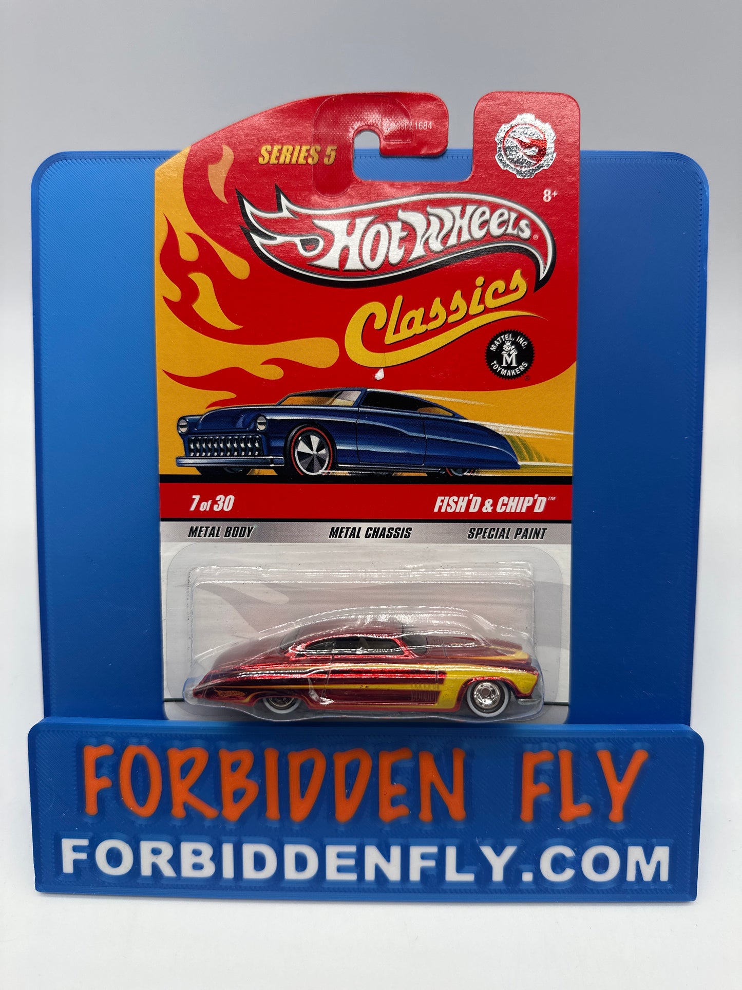 Hot Wheels Classics CHASE - Series 5 #7 of 30 - Red Fish’d & Chip’d