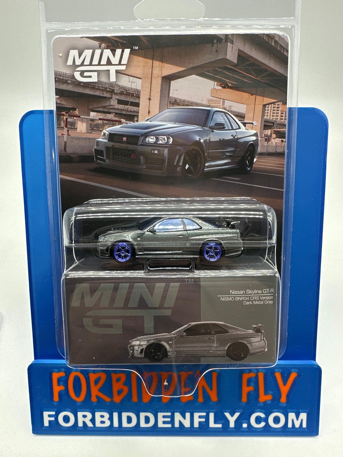 Mini GT Chase #1160 - Dark Metal Gray Nissan Skyline GT-R (NISMO BNR34 CRS Version)
