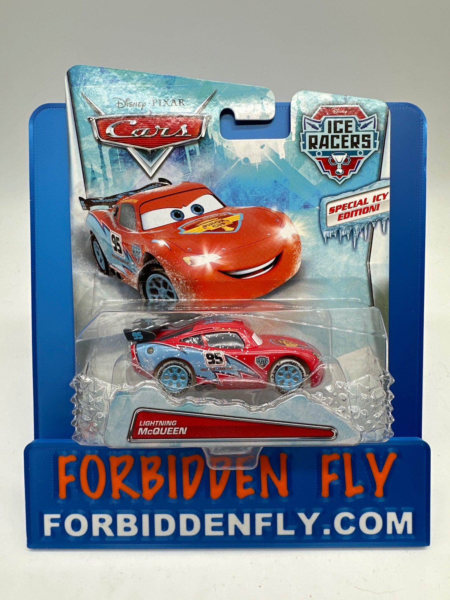 Disney Pixar Cars Movie - 2015 Ice Racers Series - Lightning McQueen