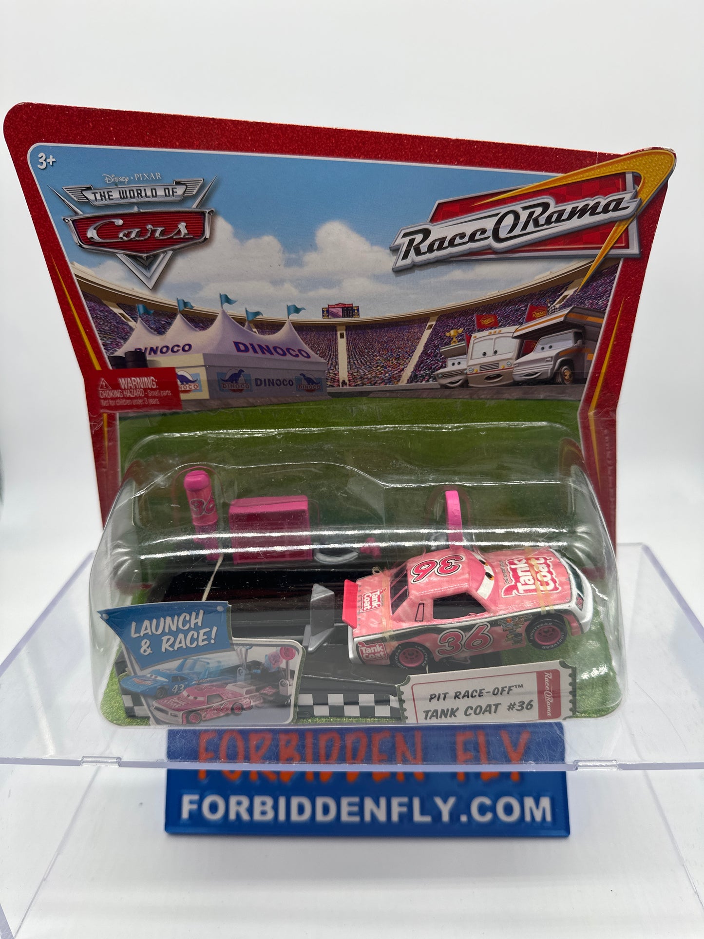 Disney Pixar Cars Movie - Race O Rama Launcher and Vehicle Set - Pit Row Race Off Tank Coat #36