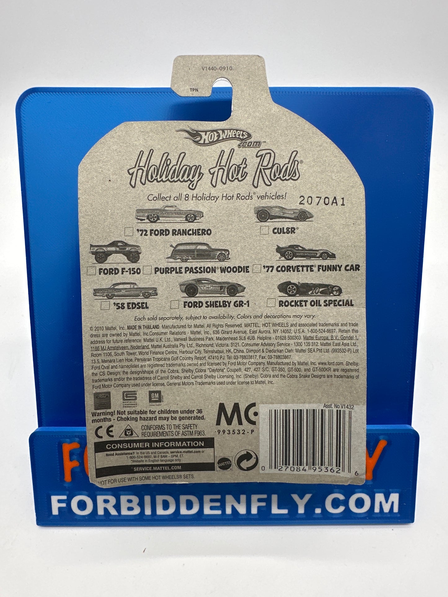 Hot Wheels - Wal Mart Exclusive 2010 Holiday Hot Rods Series - Complete Set of 8
