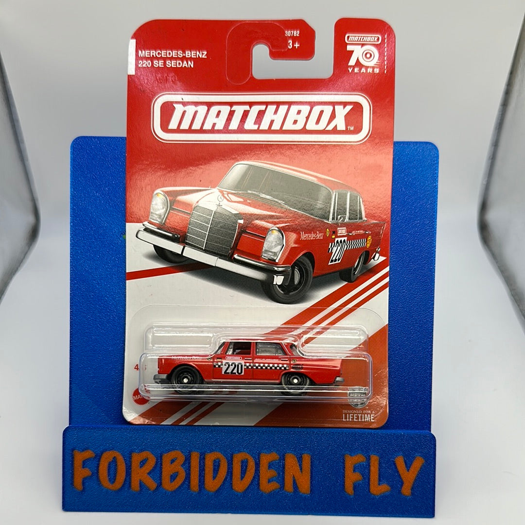 Matchbox - 2023 Target Exclusive Red Edition - Mercedes-Benz 220 SE Sedan - Red - # 4/6
